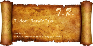 Tudor Renáta névjegykártya